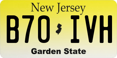 NJ license plate B70IVH