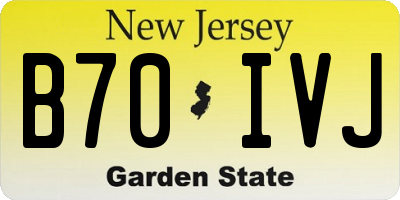 NJ license plate B70IVJ