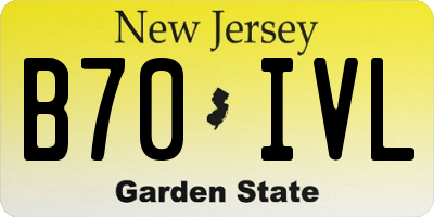 NJ license plate B70IVL