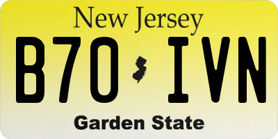 NJ license plate B70IVN