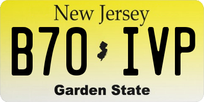 NJ license plate B70IVP