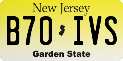 NJ license plate B70IVS