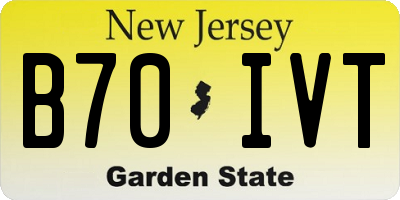 NJ license plate B70IVT