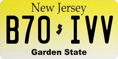 NJ license plate B70IVV