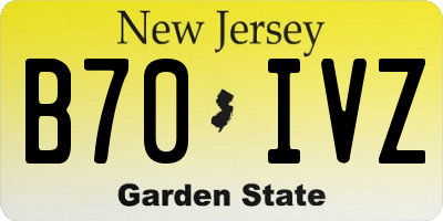 NJ license plate B70IVZ