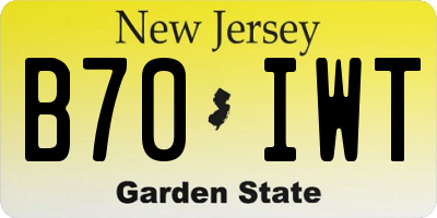 NJ license plate B70IWT