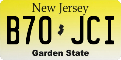 NJ license plate B70JCI