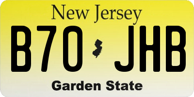 NJ license plate B70JHB
