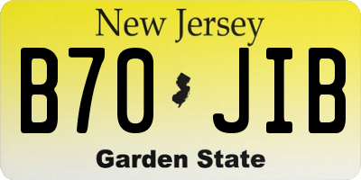 NJ license plate B70JIB