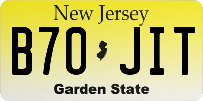 NJ license plate B70JIT