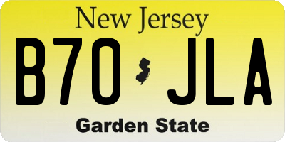 NJ license plate B70JLA