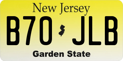 NJ license plate B70JLB