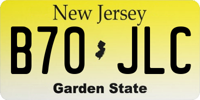 NJ license plate B70JLC