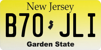 NJ license plate B70JLI