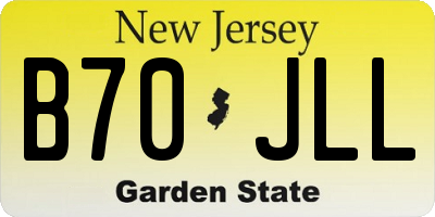 NJ license plate B70JLL