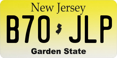 NJ license plate B70JLP