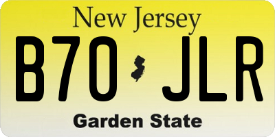NJ license plate B70JLR
