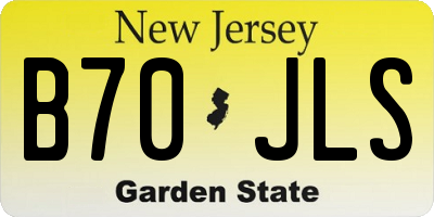 NJ license plate B70JLS