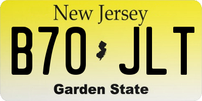 NJ license plate B70JLT