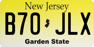 NJ license plate B70JLX