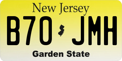 NJ license plate B70JMH