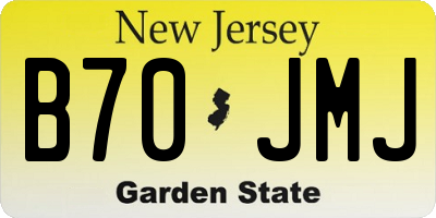 NJ license plate B70JMJ
