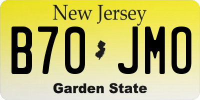NJ license plate B70JMO
