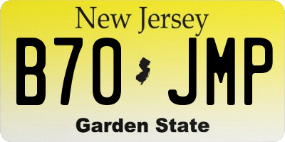 NJ license plate B70JMP