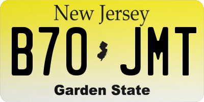 NJ license plate B70JMT