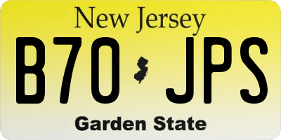 NJ license plate B70JPS