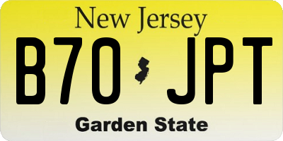 NJ license plate B70JPT