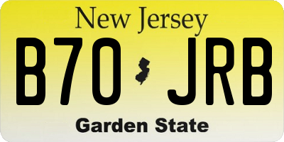 NJ license plate B70JRB