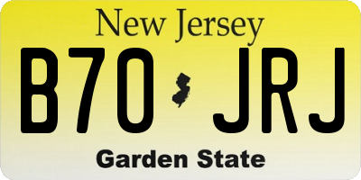 NJ license plate B70JRJ