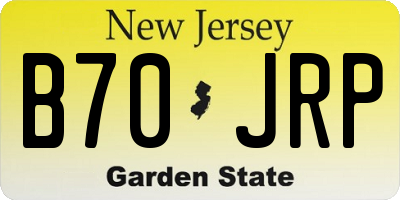 NJ license plate B70JRP
