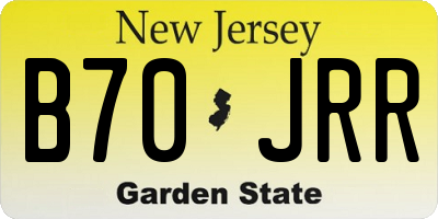 NJ license plate B70JRR