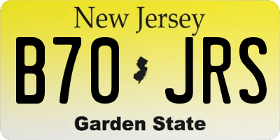 NJ license plate B70JRS