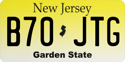 NJ license plate B70JTG