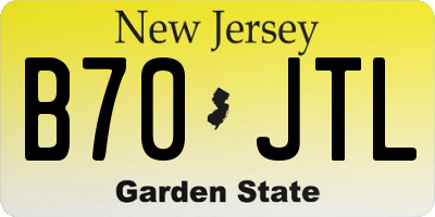 NJ license plate B70JTL