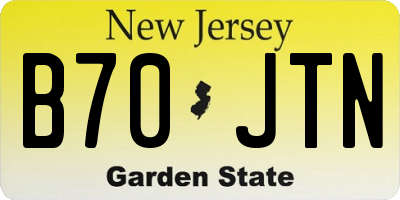 NJ license plate B70JTN