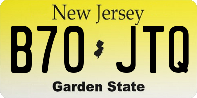 NJ license plate B70JTQ