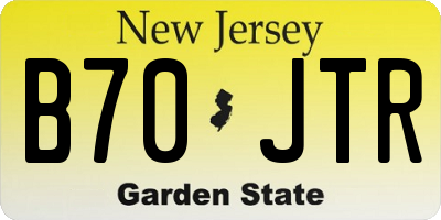 NJ license plate B70JTR