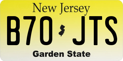 NJ license plate B70JTS