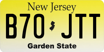 NJ license plate B70JTT