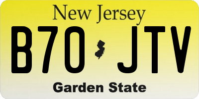 NJ license plate B70JTV