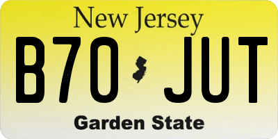NJ license plate B70JUT