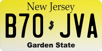 NJ license plate B70JVA