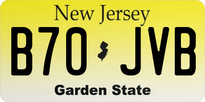 NJ license plate B70JVB