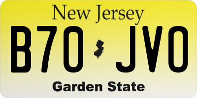 NJ license plate B70JVO
