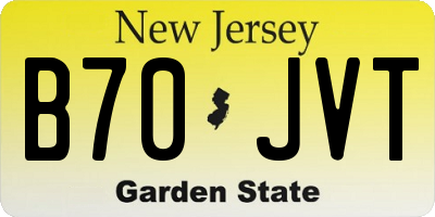 NJ license plate B70JVT