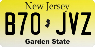 NJ license plate B70JVZ